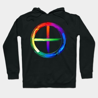 Symbols of planets luminescent paint Hoodie